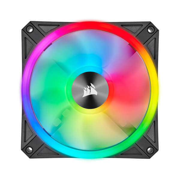 Corsair iCUE QL120 RGB 120mm PWM RGB Cabinet Fan With Lighting Node Core (Triple Pack)